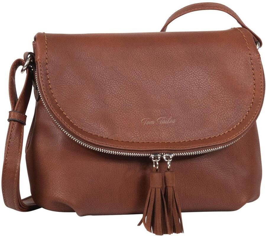 Tom Tailor Schoudertas LARY crossbody bag met modieuze kwasten aan de rits
