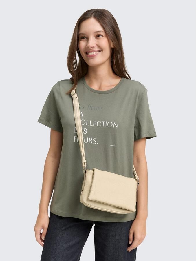 Tom Tailor Schoudertas Lissi bijzonder zacht materiaal nonchalant vallend met trapeziumvormige snit