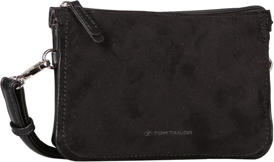 Tom Tailor Schoudertas Lorella van zacht suede-imitaat met fijn nerf imitatieleer bezet - Foto 4