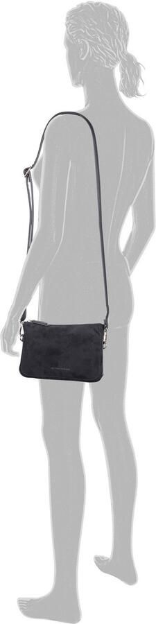 Tom Tailor Schoudertas Lorella van zacht suede-imitaat met fijn nerf imitatieleer bezet - Foto 3