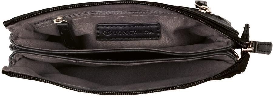 Tom Tailor Schoudertas Lorella van zacht suede-imitaat met fijn nerf imitatieleer bezet - Foto 2