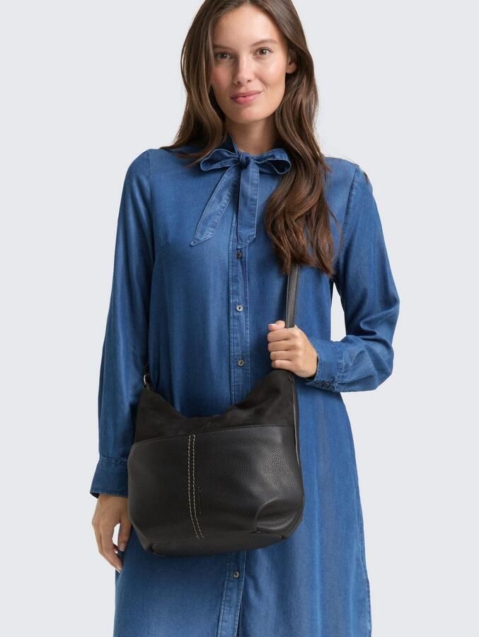 Tom Tailor Schoudertas MIHA zacht veloursimitatieleer met zacht generfd imitatieleer en veel ruimte - Foto 3