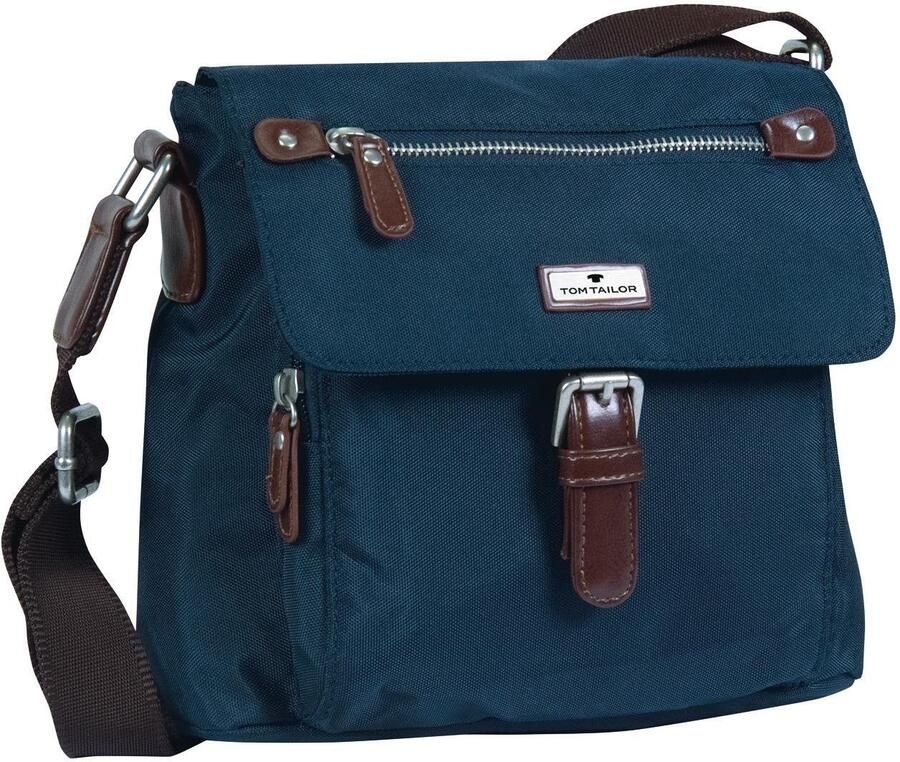 Tom Tailor Schoudertas Rina van lichtgewicht nylon en ingewikkeld geweven riemband