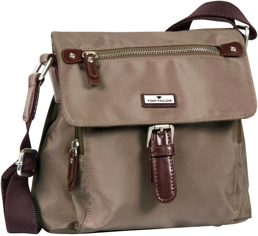 Tom Tailor Schoudertas Rina van lichtgewicht nylon en ingewikkeld geweven riemband