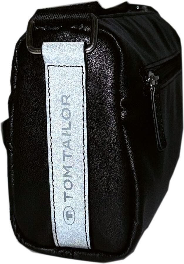 Tom Tailor Schoudertas Skylar Concaaf gestikt kunstleer fijne geweven band en reflecterende ele ten - Foto 2