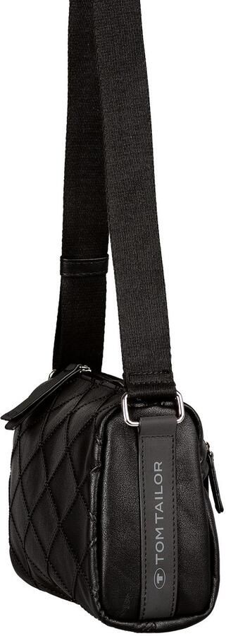 Tom Tailor Schoudertas Skylar Concaaf gestikt kunstleer fijne geweven band en reflecterende ele ten - Foto 4