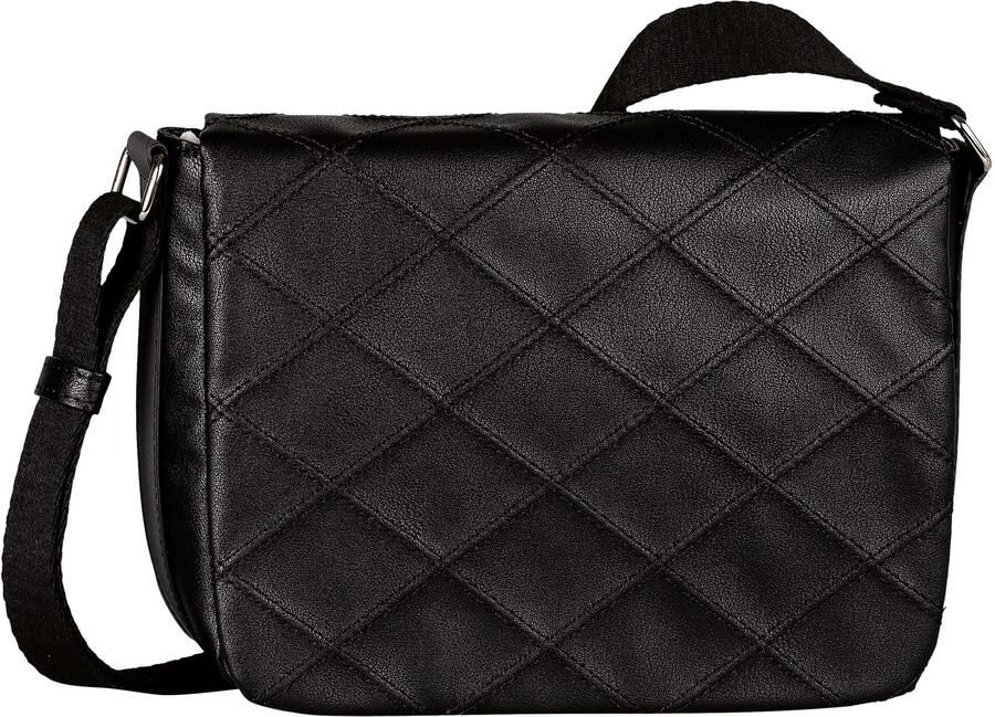 Tom Tailor Schoudertas Skylar Concaaf gestikt kunstleer fijne geweven band en reflecterende ele ten - Foto 6