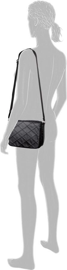 Tom Tailor Schoudertas Skylar Concaaf gestikt kunstleer fijne geweven band en reflecterende ele ten - Foto 5