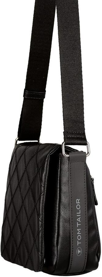 Tom Tailor Schoudertas Skylar Concaaf gestikt kunstleer fijne geweven band en reflecterende ele ten - Foto 4