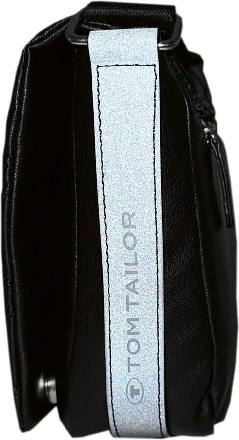 Tom Tailor Schoudertas Skylar Concaaf gestikt kunstleer fijne geweven band en reflecterende ele ten - Foto 3