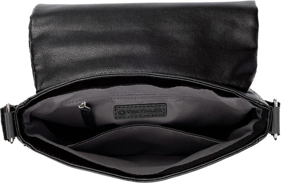 Tom Tailor Schoudertas Skylar Concaaf gestikt kunstleer fijne geweven band en reflecterende ele ten - Foto 2