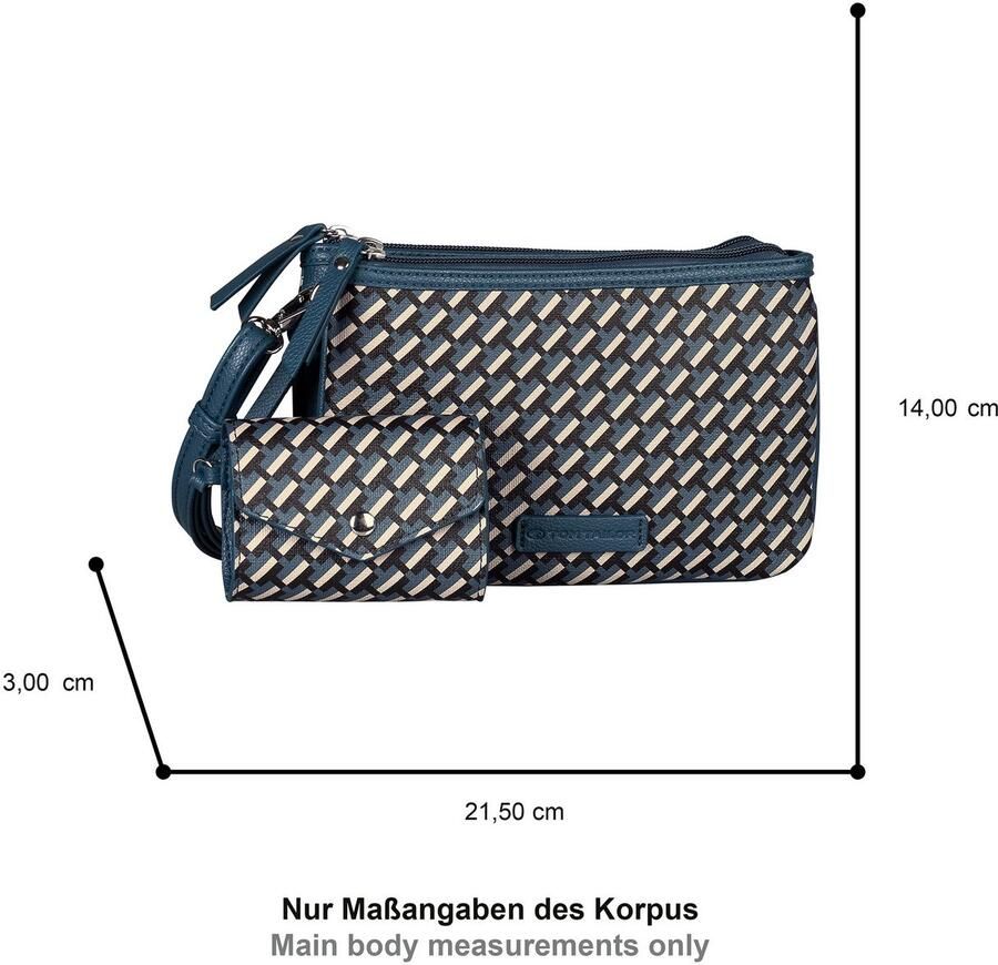 Tom Tailor Schoudertas Xenia met verfijnd geometrische "t" print van het logo op de tas