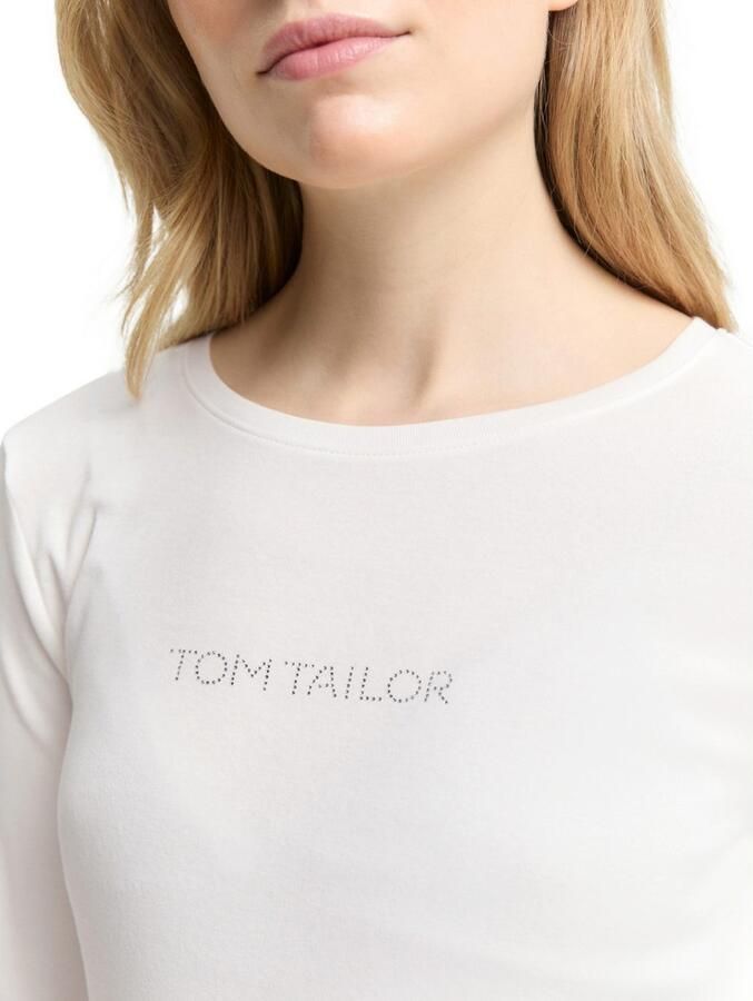 Tom Tailor Shirt met 3 4 mouwen met logo-opschrift - Foto 2