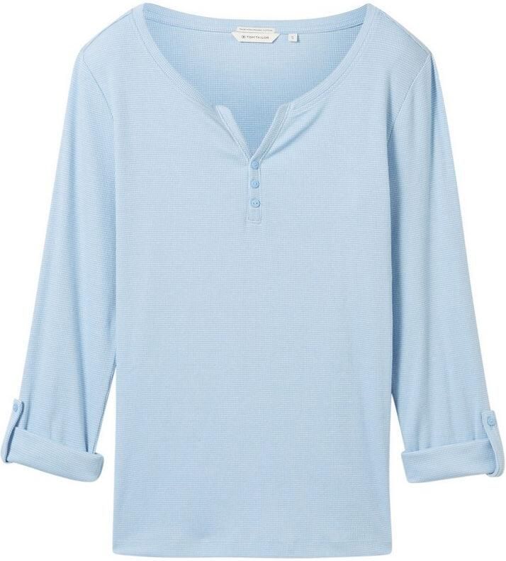 Tom Tailor Regular fit shirt met lange mouwen en biologisch katoen