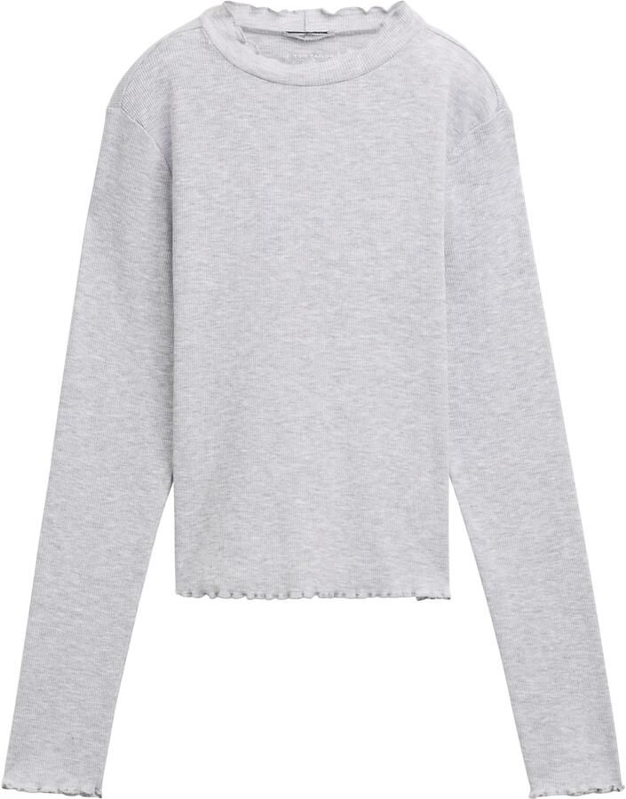 Tom Tailor Shirt met lange mouwen geribbeld met gekrulde afwerkingen - Foto 2