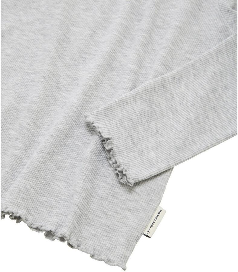 Tom Tailor Shirt met lange mouwen geribbeld met gekrulde afwerkingen
