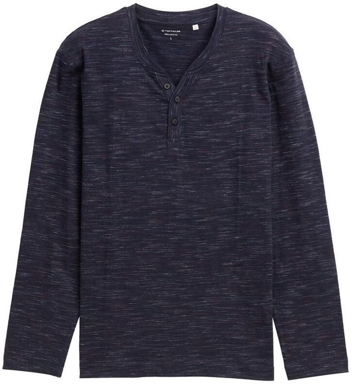 Tom Tailor Shirt met lange mouwen in gemêleerde look - Foto 2