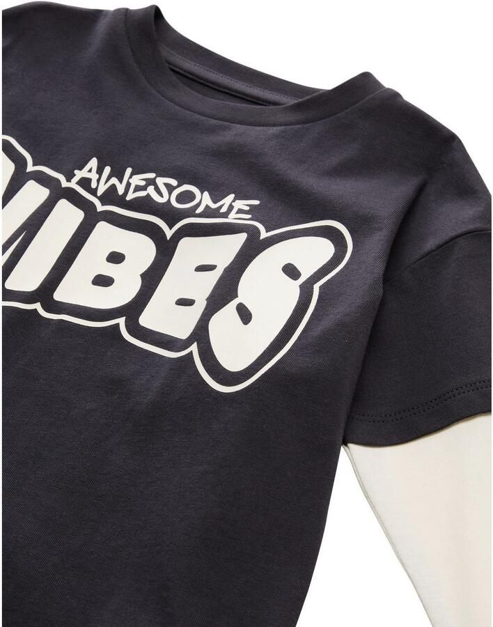 Tom Tailor Shirt met lange mouwen met belettering