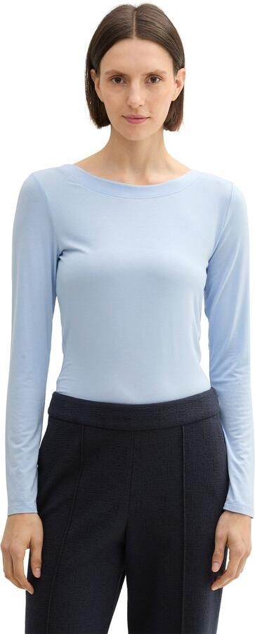 Tom Tailor Shirt met lange mouwen met boothals - Foto 5