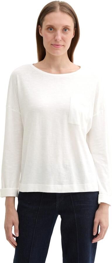 Tom Tailor Shirt met lange mouwen met borstzak - Foto 5