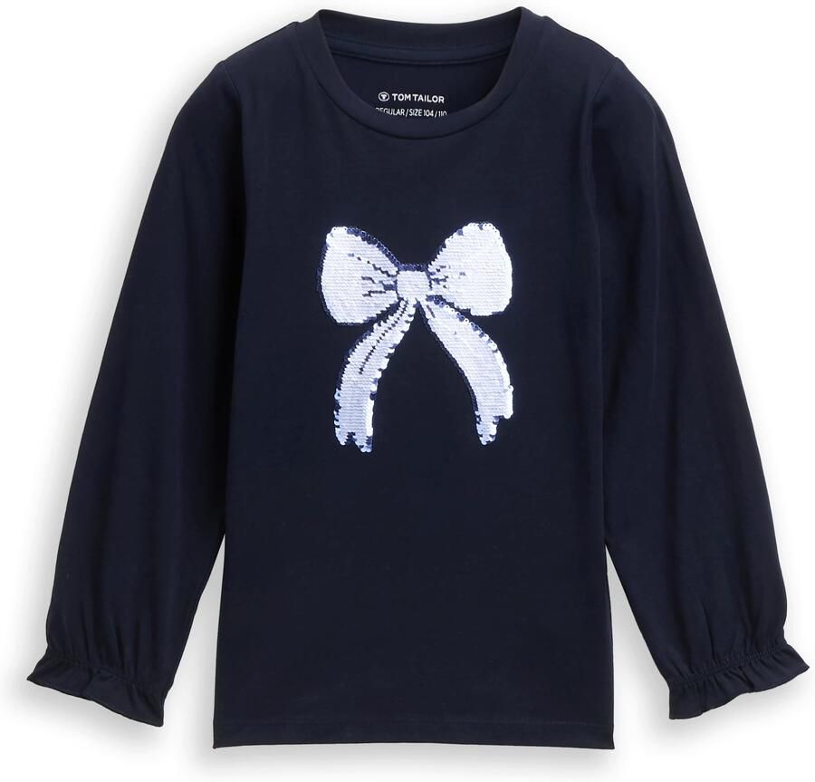 Tom Tailor Shirt met lange mouwen met changerende pailletten - Foto 2