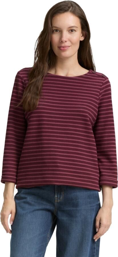 Tom Tailor Shirt met lange mouwen met knopen op de schouder - Foto 6