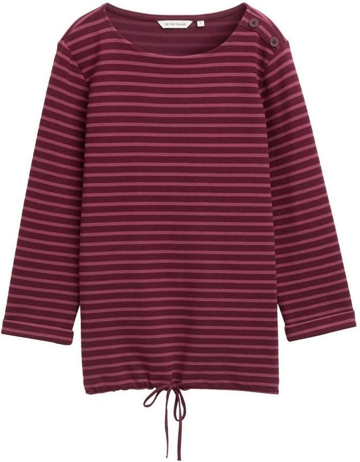 Tom Tailor Shirt met lange mouwen met knopen op de schouder
