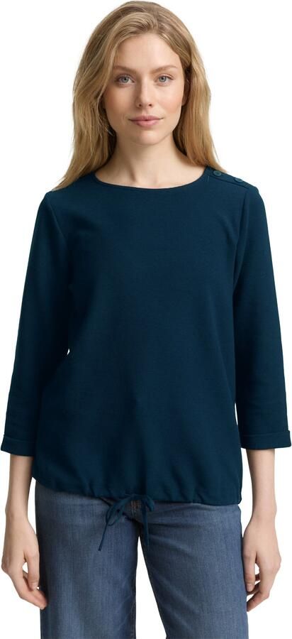 Tom Tailor Shirt met lange mouwen met knopen op de schouder - Foto 6