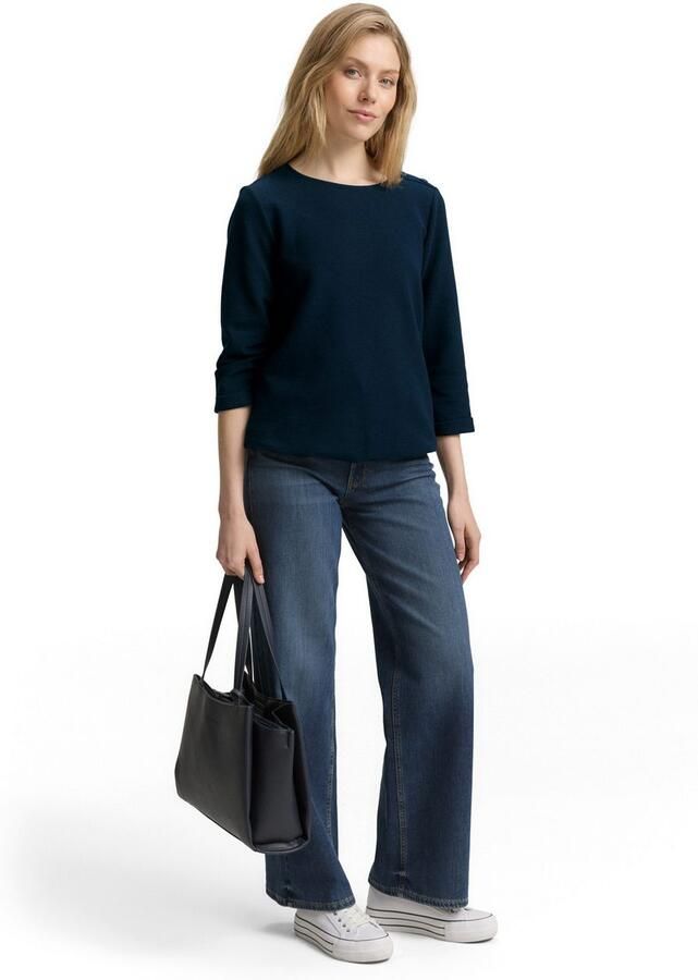 Tom Tailor Shirt met lange mouwen met knopen op de schouder - Foto 4