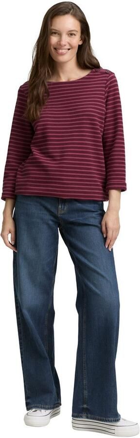 Tom Tailor Shirt met lange mouwen met knopen op de schouder - Foto 5