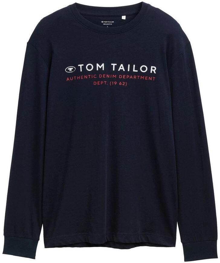 Tom Tailor Shirt met lange mouwen met logoprint