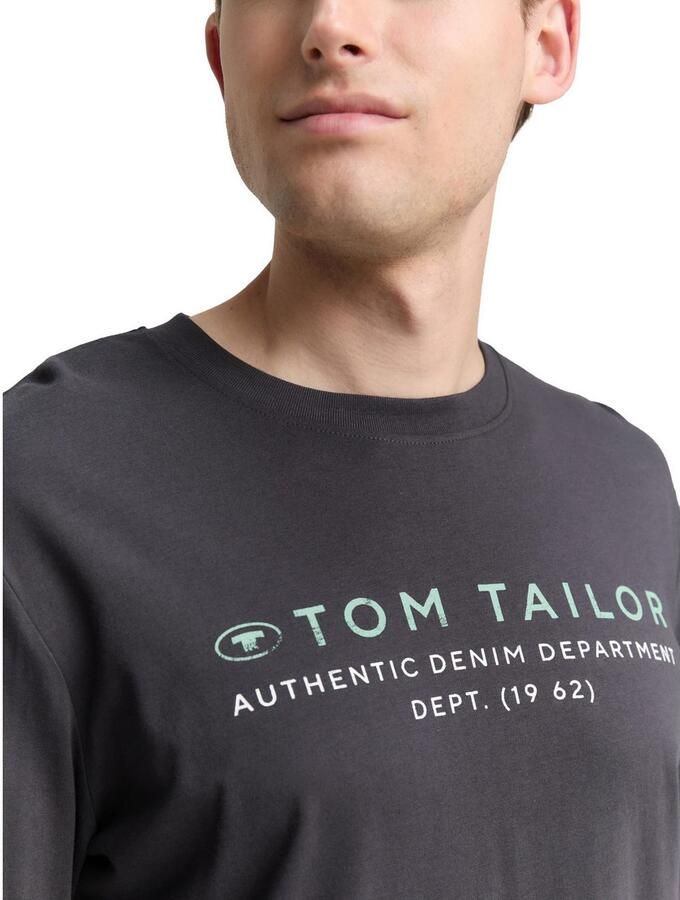 Tom Tailor Shirt met lange mouwen met logoprint - Foto 3