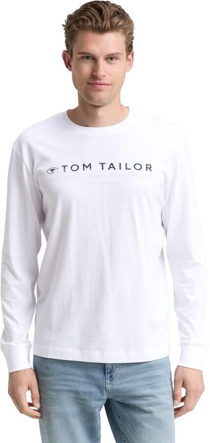 Tom Tailor Shirt met lange mouwen met logoprint - Foto 6