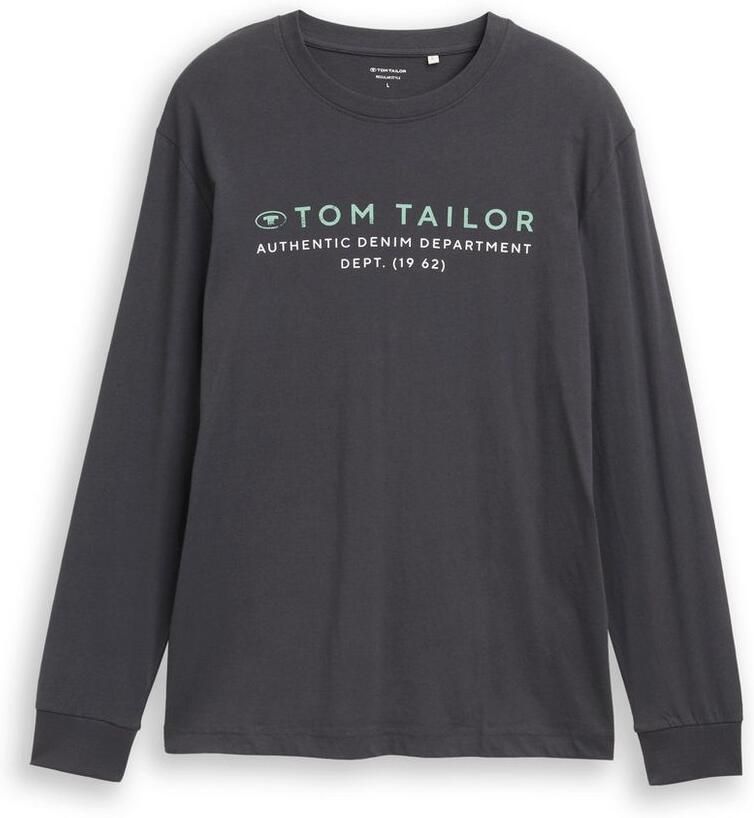 Tom Tailor Shirt met lange mouwen met logoprint