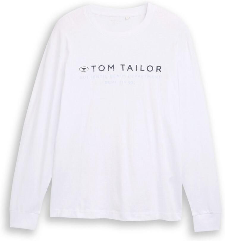 Tom Tailor Shirt met lange mouwen met logoprint