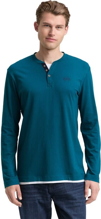 Tom Tailor Shirt met lange mouwen met logoprint - Foto 6