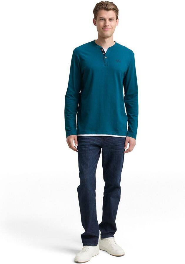 Tom Tailor Shirt met lange mouwen met logoprint - Foto 4