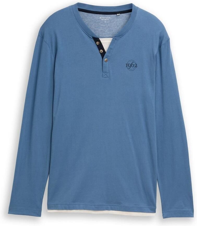 Tom Tailor Shirt met lange mouwen met logoprint