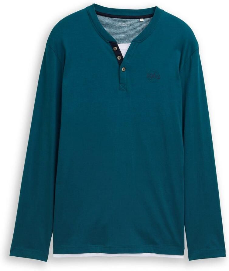 Tom Tailor Shirt met lange mouwen met logoprint