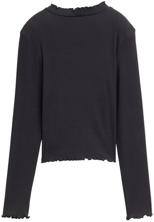 Tom Tailor Shirt met lange mouwen met ribstructuur - Foto 2