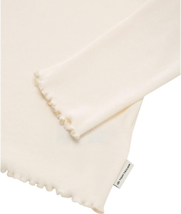 Tom Tailor Shirt met lange mouwen met ribstructuur - Foto 2