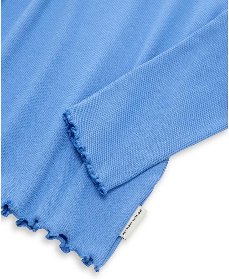 Tom Tailor Shirt met lange mouwen met ribstructuur