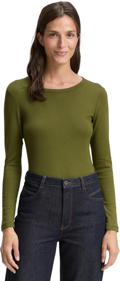 Tom Tailor Shirt met lange mouwen met ronde hals en stretch - Foto 6