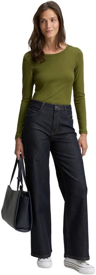 Tom Tailor Shirt met lange mouwen met ronde hals en stretch - Foto 5