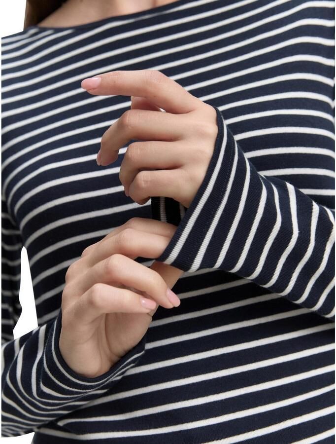 Tom Tailor Regular fit shirt met lange mouwen van katoenmix