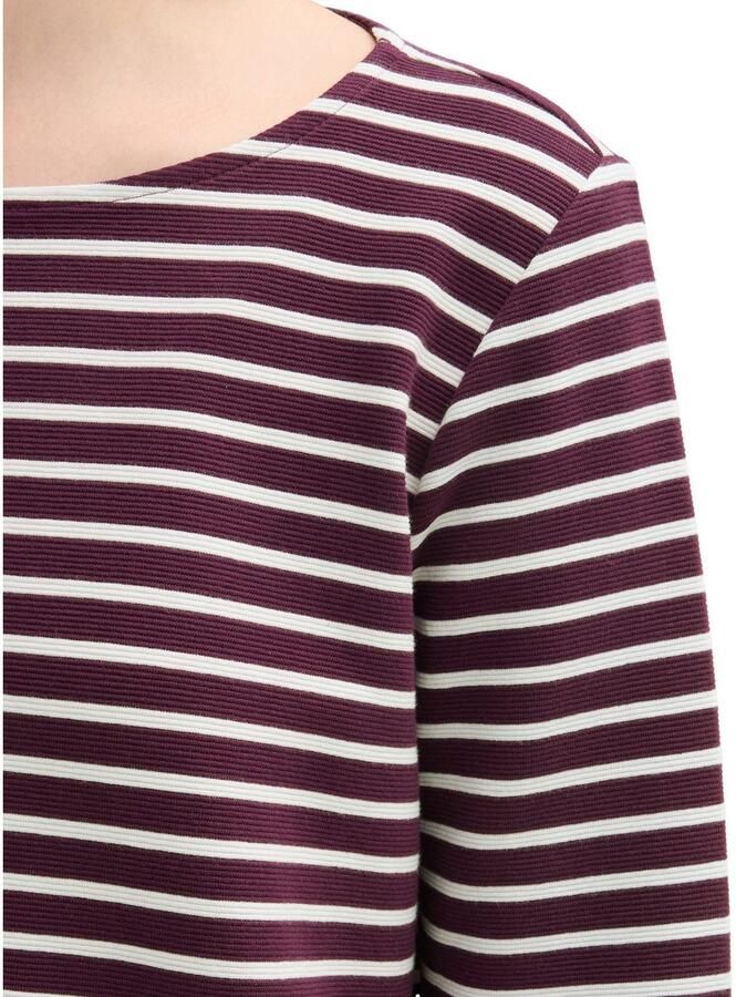 Tom Tailor Shirt met lange mouwen met structuur