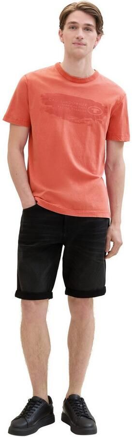 Tom Tailor Shirt met print in voorgewassen look - Foto 4