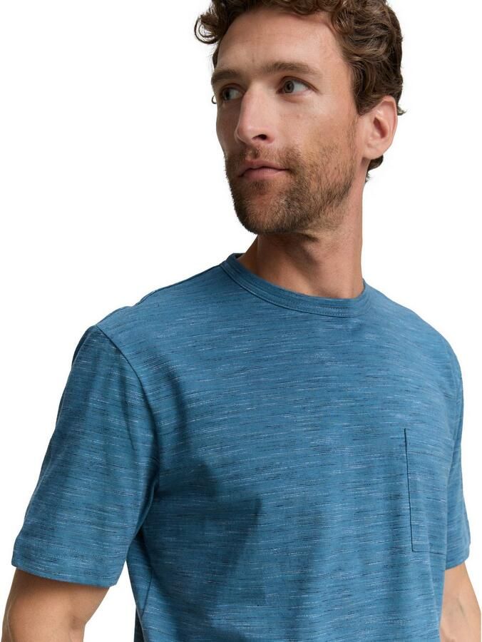 Tom Tailor Shirt met ronde hals in gemêleerde look - Foto 2