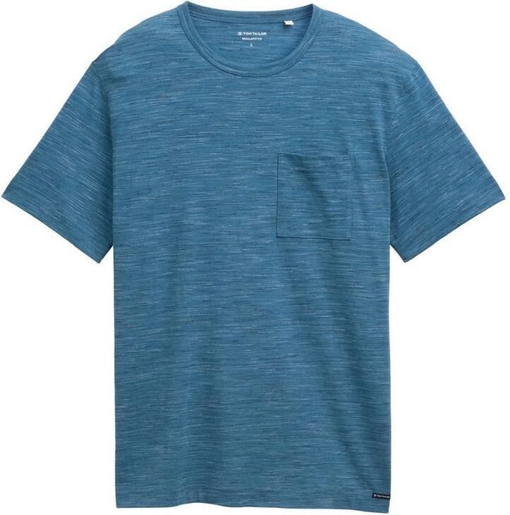 Tom Tailor Shirt met ronde hals in gemêleerde look - Foto 3