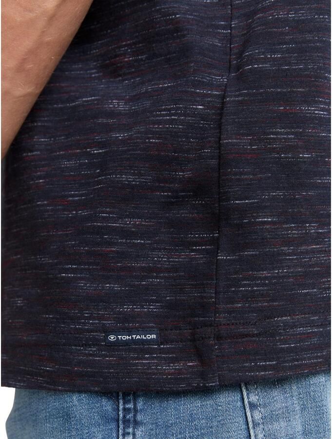 Tom Tailor Shirt met ronde hals in gemêleerde look - Foto 2